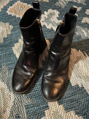 Black Leather Women's Tory Burch Ankle Boots